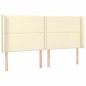 vidaXL Cabecero con LED cuero sintético color crema 163x16x118/128 cm vidaXL Cabecero con LED cuero sintético color crema 163x16x118/128 cm
