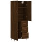 vidaXL Aparador alto madera contrachapada marrón roble 69,5x34x180 cm vidaXL Aparador alto madera contrachapada marrón roble 69,5x34x180 cm