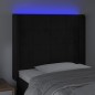 vidaXL Cabecero con LED de terciopelo negro 103x16x118/128 cm vidaXL Cabecero con LED de terciopelo negro 103x16x118/128 cm