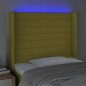 vidaXL Cabecero con LED de tela verde 83x16x118/128 cm vidaXL Cabecero con LED de tela verde 83x16x118/128 cm