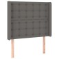 vidaXL Cabecero con LED cuero sintético gris 103x16x118/128cm vidaXL Cabecero con LED cuero sintético gris 103x16x118/128cm