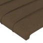 vidaXL Cabecero con LED de tela marrón oscuro 103x16x118/128 cm