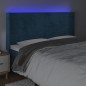 vidaXL Cabecero con LED de terciopelo azul oscuro 203x16x118/128 cm vidaXL Cabecero con LED de terciopelo azul oscuro 203x16x118/128 cm