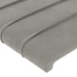vidaXL Cabecero con LED de terciopelo gris claro 103x16x118/128 cm vidaXL Cabecero con LED de terciopelo gris claro 103x16x118/128 cm