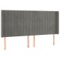 vidaXL Cabecero con LED de terciopelo gris claro 163x16x118/128 cm vidaXL Cabecero con LED de terciopelo gris claro 163x16x118/128 cm