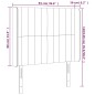 vidaXL Cabecero con LED de terciopelo gris oscuro 93x16x118/128 cm