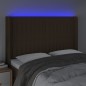 vidaXL Cabecero con LED de tela marrón oscuro 147x16x118/128 cm vidaXL Cabecero con LED de tela marrón oscuro 147x16x118/128 cm