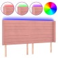 vidaXL Cabecero con LED de terciopelo rosa 183x16x118/128 cm vidaXL Cabecero con LED de terciopelo rosa 183x16x118/128 cm