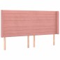 vidaXL Cabecero con LED de terciopelo rosa 183x16x118/128 cm vidaXL Cabecero con LED de terciopelo rosa 183x16x118/128 cm