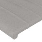 vidaXL Cabecero con LED de tela gris claro 183x16x118/128 cm