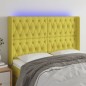 vidaXL Cabecero con LED de tela verde 147x16x118/128 cm vidaXL Cabecero con LED de tela verde 147x16x118/128 cm
