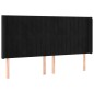 vidaXL Cabecero con LED de terciopelo negro 203x16x118/128 cm vidaXL Cabecero con LED de terciopelo negro 203x16x118/128 cm