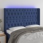 vidaXL Cabecero con LED de tela azul 163x16x118/128 cm vidaXL Cabecero con LED de tela azul 163x16x118/128 cm