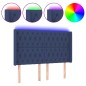 vidaXL Cabecero con LED de tela azul 163x16x118/128 cm vidaXL Cabecero con LED de tela azul 163x16x118/128 cm