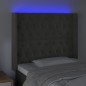 vidaXL Cabecero con LED de terciopelo gris oscuro 103x16x118/128 cm vidaXL Cabecero con LED de terciopelo gris oscuro 103x16x118/128 cm