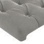 vidaXL Cabecero con LED de terciopelo gris claro 203x16x118/128 cm vidaXL Cabecero con LED de terciopelo gris claro 203x16x118/128 cm