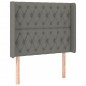 vidaXL Cabecero con LED de tela gris oscuro103x16x118/128 cm vidaXL Cabecero con LED de tela gris oscuro103x16x118/128 cm