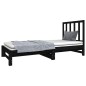 vidaXL Sofá cama extraíble madera maciza de pino negro 2x(90x190) cm vidaXL Sofá cama extraíble madera maciza de pino negro 2x(90x190) cm