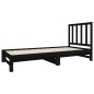 vidaXL Sofá cama extraíble madera maciza de pino negro 2x(90x190) cm vidaXL Sofá cama extraíble madera maciza de pino negro 2x(90x190) cm