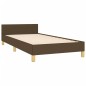 vidaXL Estructura de cama con cabecero de tela marrón oscuro 80x200 cm vidaXL Estructura de cama con cabecero de tela marrón oscuro 80x200 cm