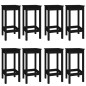 vidaXL Set de bar 9 piezas madera maciza de pino negro vidaXL Set de bar 9 piezas madera maciza de pino negro