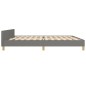 vidaXL Estructura de cama con cabecero tela gris oscuro 200x200 cm