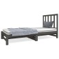 vidaXL Sofá cama extraíble madera maciza de pino gris 2x(90x190) cm vidaXL Sofá cama extraíble madera maciza de pino gris 2x(90x190) cm