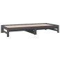 vidaXL Sofá cama extraíble madera maciza de pino gris 2x(90x190) cm vidaXL Sofá cama extraíble madera maciza de pino gris 2x(90x190) cm
