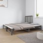 vidaXL Sofá cama extraíble madera maciza de pino gris 2x(90x190) cm vidaXL Sofá cama extraíble madera maciza de pino gris 2x(90x190) cm