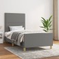 vidaXL Estructura de cama con cabecero de tela gris oscuro 80x200 cm vidaXL Estructura de cama con cabecero de tela gris oscuro 80x200 cm