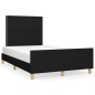 vidaXL Estructura de cama con cabecero de tela negro 120x200 cm vidaXL Estructura de cama con cabecero de tela negro 120x200 cm