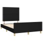 vidaXL Estructura de cama con cabecero de tela negro 120x200 cm vidaXL Estructura de cama con cabecero de tela negro 120x200 cm