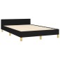 vidaXL Estructura de cama con cabecero de tela negro 120x200 cm vidaXL Estructura de cama con cabecero de tela negro 120x200 cm