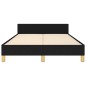 vidaXL Estructura de cama con cabecero de tela negro 120x200 cm vidaXL Estructura de cama con cabecero de tela negro 120x200 cm