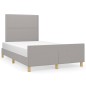 vidaXL Estructura de cama con cabecero de tela gris claro 120x200 cm vidaXL Estructura de cama con cabecero de tela gris claro 120x200 cm