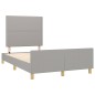 vidaXL Estructura de cama con cabecero de tela gris claro 120x200 cm vidaXL Estructura de cama con cabecero de tela gris claro 120x200 cm