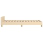 vidaXL Estructura de cama con cabecero de tela color crema 100x200 cm vidaXL Estructura de cama con cabecero de tela color crema 100x200 cm