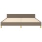 vidaXL Estructura de cama con cabecero de tela gris taupe 160x200 cm