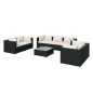 vidaXL Set de muebles de jardín 8 pzas y cojines ratán sintético negro vidaXL Set de muebles de jardín 8 pzas y cojines ratán sintético negro