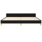 vidaXL Estructura de cama con cabecero de tela negro 200x200 cm