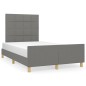 vidaXL Estructura de cama con cabecero de tela gris oscuro 120x200 cm vidaXL Estructura de cama con cabecero de tela gris oscuro 120x200 cm
