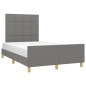 vidaXL Estructura de cama con cabecero de tela gris oscuro 120x200 cm vidaXL Estructura de cama con cabecero de tela gris oscuro 120x200 cm