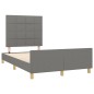 vidaXL Estructura de cama con cabecero de tela gris oscuro 120x200 cm vidaXL Estructura de cama con cabecero de tela gris oscuro 120x200 cm
