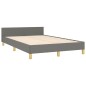 vidaXL Estructura de cama con cabecero de tela gris oscuro 120x200 cm vidaXL Estructura de cama con cabecero de tela gris oscuro 120x200 cm