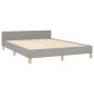 vidaXL Estructura de cama con cabecero de tela gris claro 140x190 cm vidaXL Estructura de cama con cabecero de tela gris claro 140x190 cm