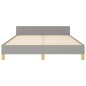 vidaXL Estructura de cama con cabecero de tela gris claro 140x190 cm vidaXL Estructura de cama con cabecero de tela gris claro 140x190 cm