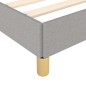 vidaXL Estructura de cama con cabecero de tela gris claro 140x190 cm vidaXL Estructura de cama con cabecero de tela gris claro 140x190 cm