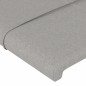 vidaXL Estructura de cama con cabecero de tela gris claro 140x190 cm vidaXL Estructura de cama con cabecero de tela gris claro 140x190 cm