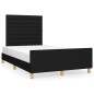 vidaXL Estructura de cama con cabecero de tela negro 120x200 cm vidaXL Estructura de cama con cabecero de tela negro 120x200 cm