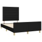 vidaXL Estructura de cama con cabecero de tela negro 120x200 cm vidaXL Estructura de cama con cabecero de tela negro 120x200 cm